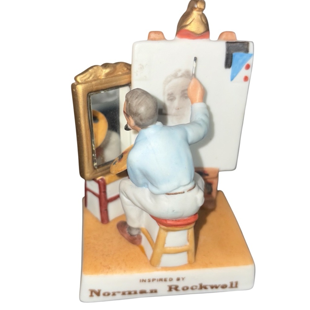 Norman Rockwell Triple Portrait Ornament statue